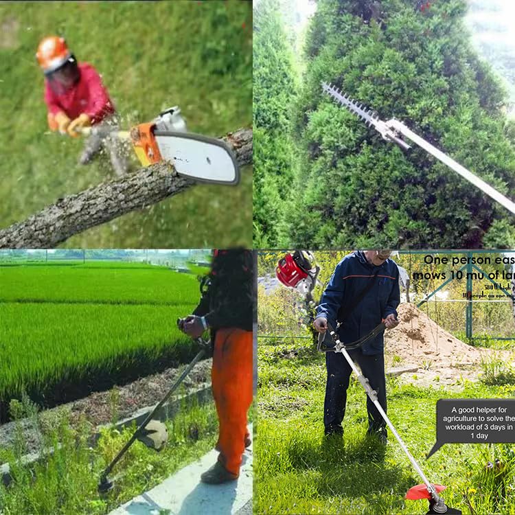 GX50 petrol 4 strokes walk behind brush cutter lawn trimmer 9 in 1 yard edger saw bramble cutter