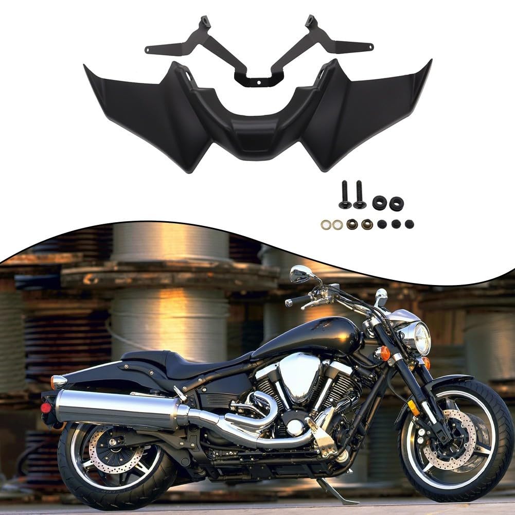 Déflecteur d'aileron avant pour moto MT-07 SP 2021 2022 2023 - Kit de carrosserie aérodynamique - Matériau ABS - Accessoires de course - Aspect carbone noir