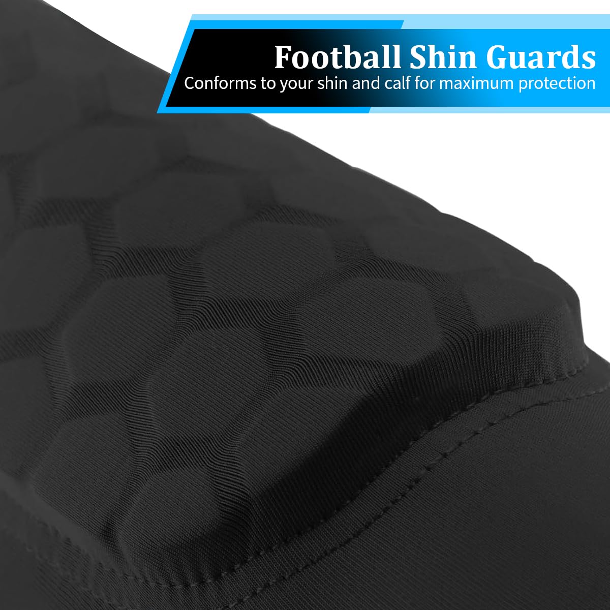 1 paio Parastinchi da Calcio, Manica Protettiva per Polpacci Antiscivolo, Parastinchi Calcio con Imbottitura EVA da 12mm a Nido d'Ape ideale per Calcio e Altri Sport