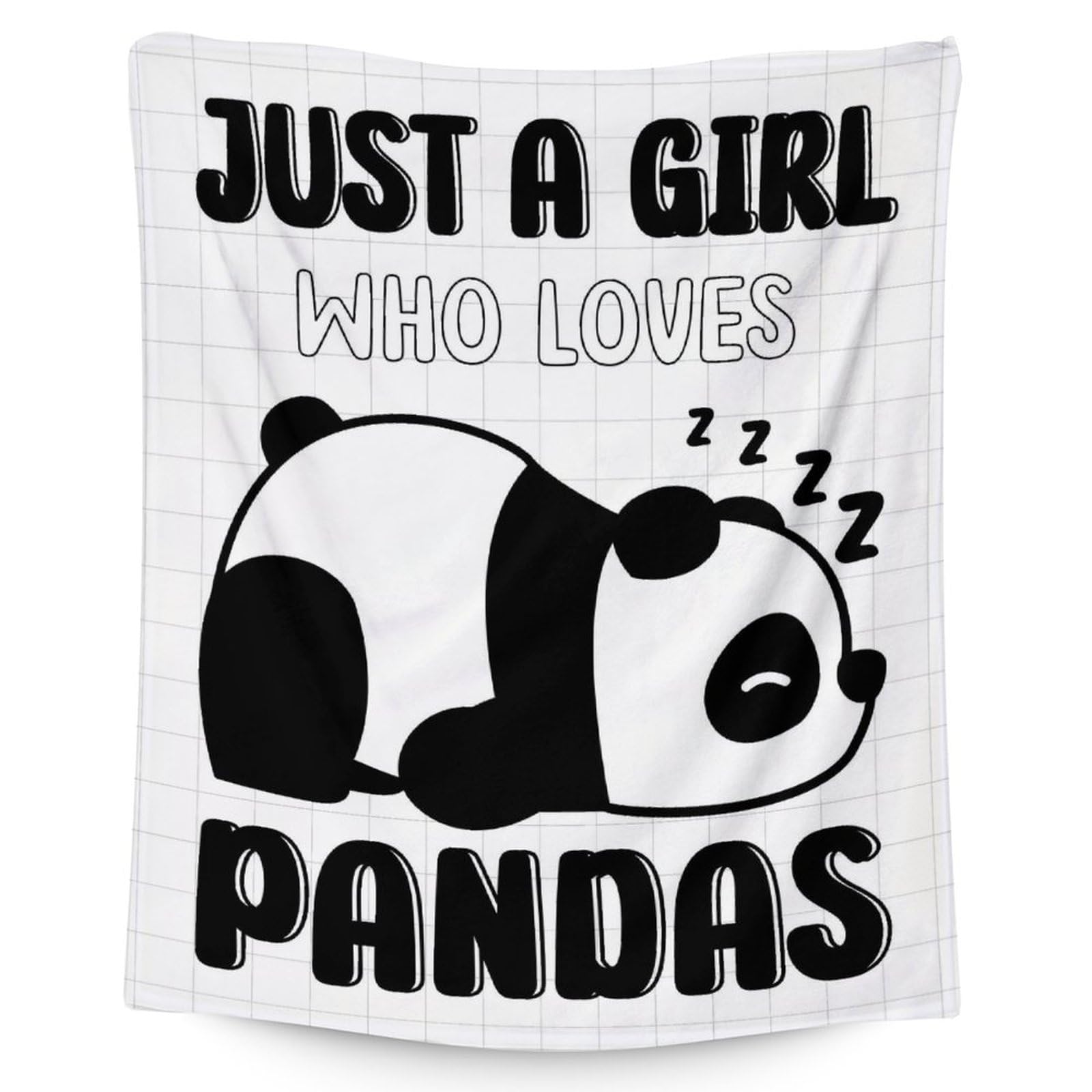 FUZZYFIT Panda Blanket Gifts, 40"x50"Cute Throw Blanket for Girls, Warm Blankets for Bed Sofa