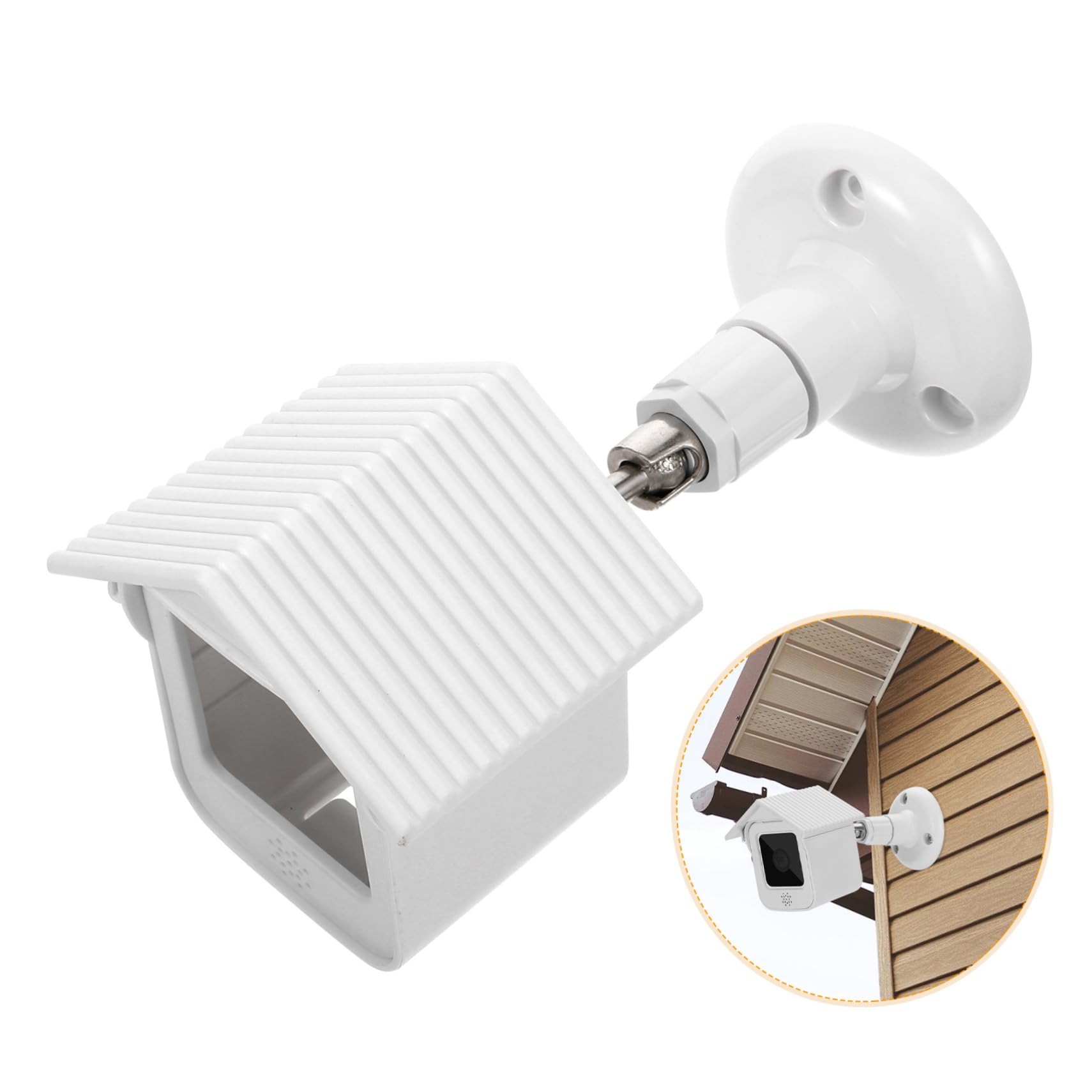 Holibanna 2 Sets Waterproof Camera Rain Cover for Outdoor Security Cameras Wall Mount Cover Plastic Protective Roof Case