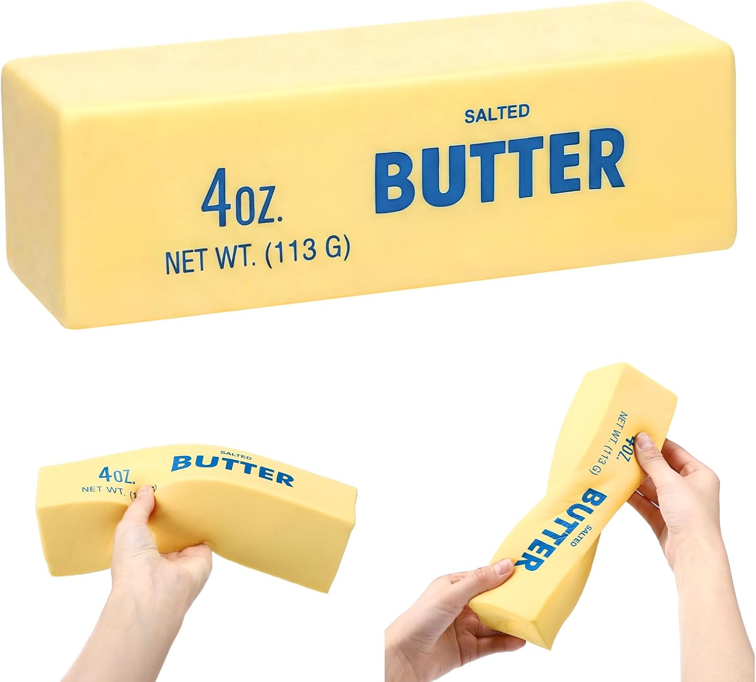 Meooeck 9.5 Inch Butter Squeeze Sticks, Giant Large Jumbo Super Soft Slow Rising Butter Squeeze Sticks, Big Realistic Food Fidget Butters for Decompression Anxiety Relaxation