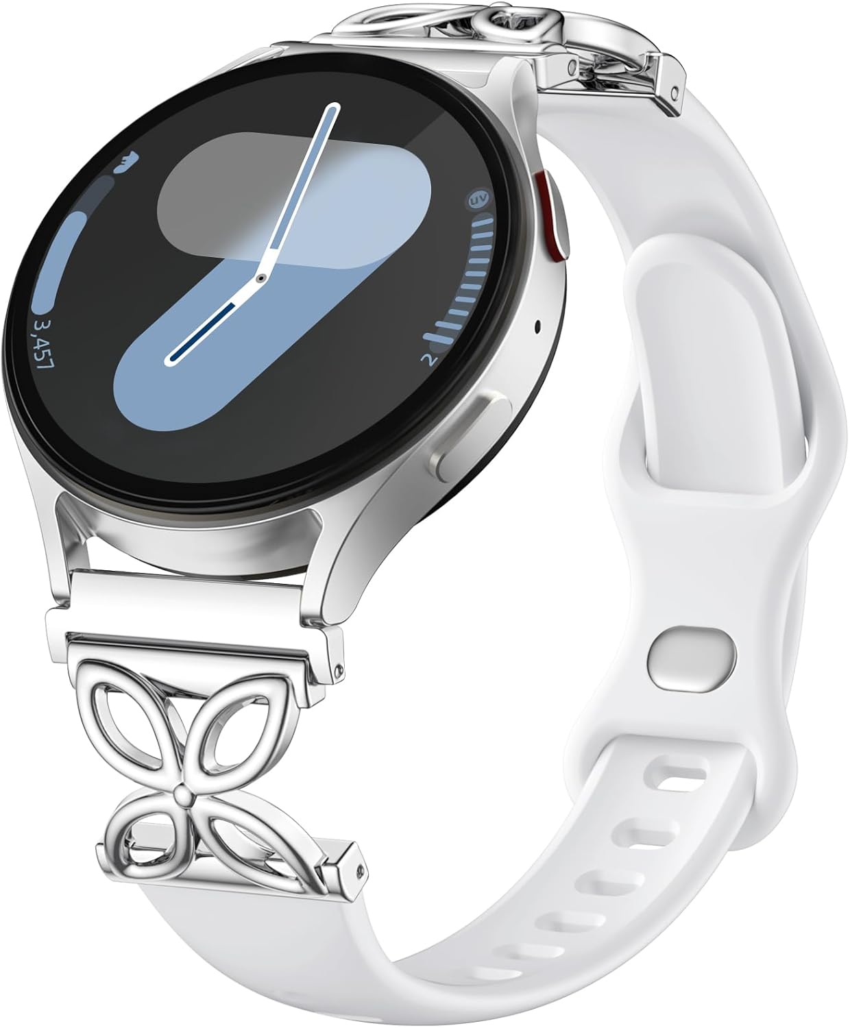 Slim Silicone Band Compatible with Samsung Galaxy Watch 7 Band 6 5 4 Active 2 FE 40mm 44mm/Watch 6 4 Classic/5 Pro/3, Thin 20mm Watch Band Sport Straps for Samsung Watch Bands Women