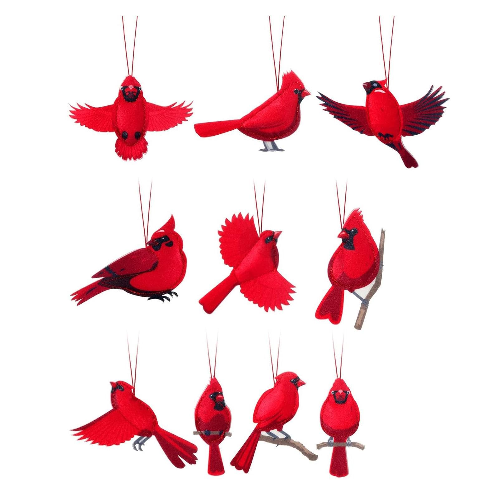 Amazon.co.jp: 赤い鳥のクリスマスデコレーション - 10X クリスマス