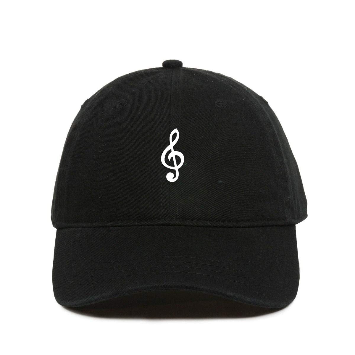 Music Note Baseball Cap Embroidered Cotton Adjustable Dad Hat