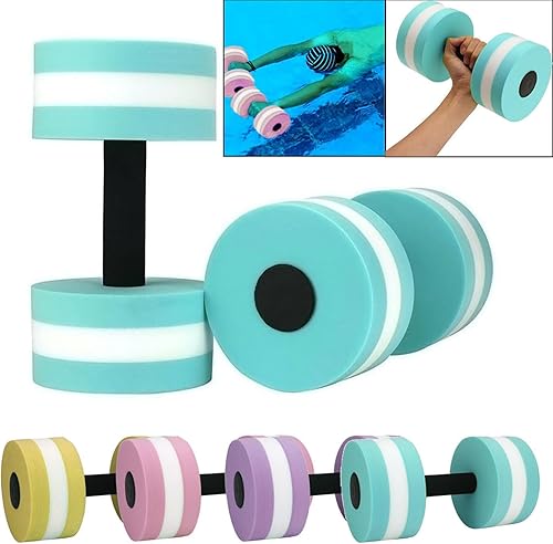 Miniatura 7 de Juego de 2 mancuernas acuáticas para piscina, resistencia al agua, aeróbicos, espuma EVA, para piscina y fitness