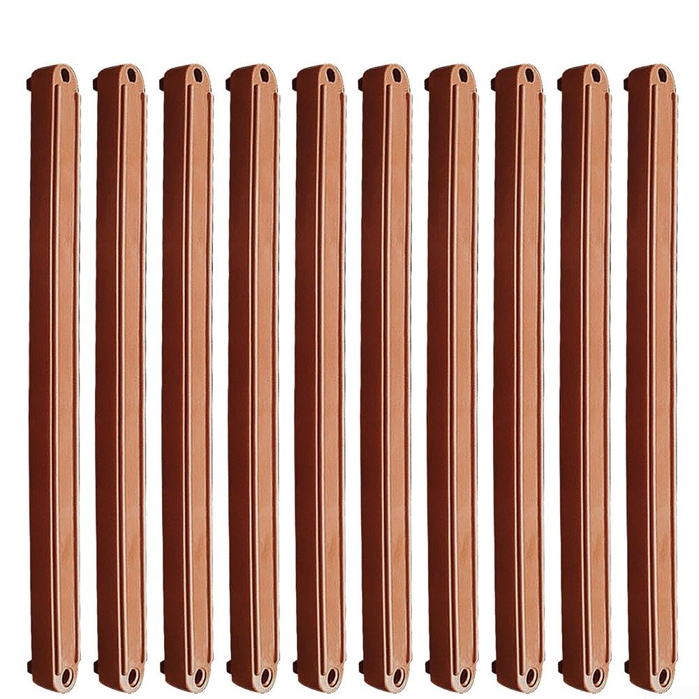 Drawer Runners Replacement, 10Pcs Draw Rail Plastic Drawer Slides Draw Runners Lightweight(Brown-235mm)