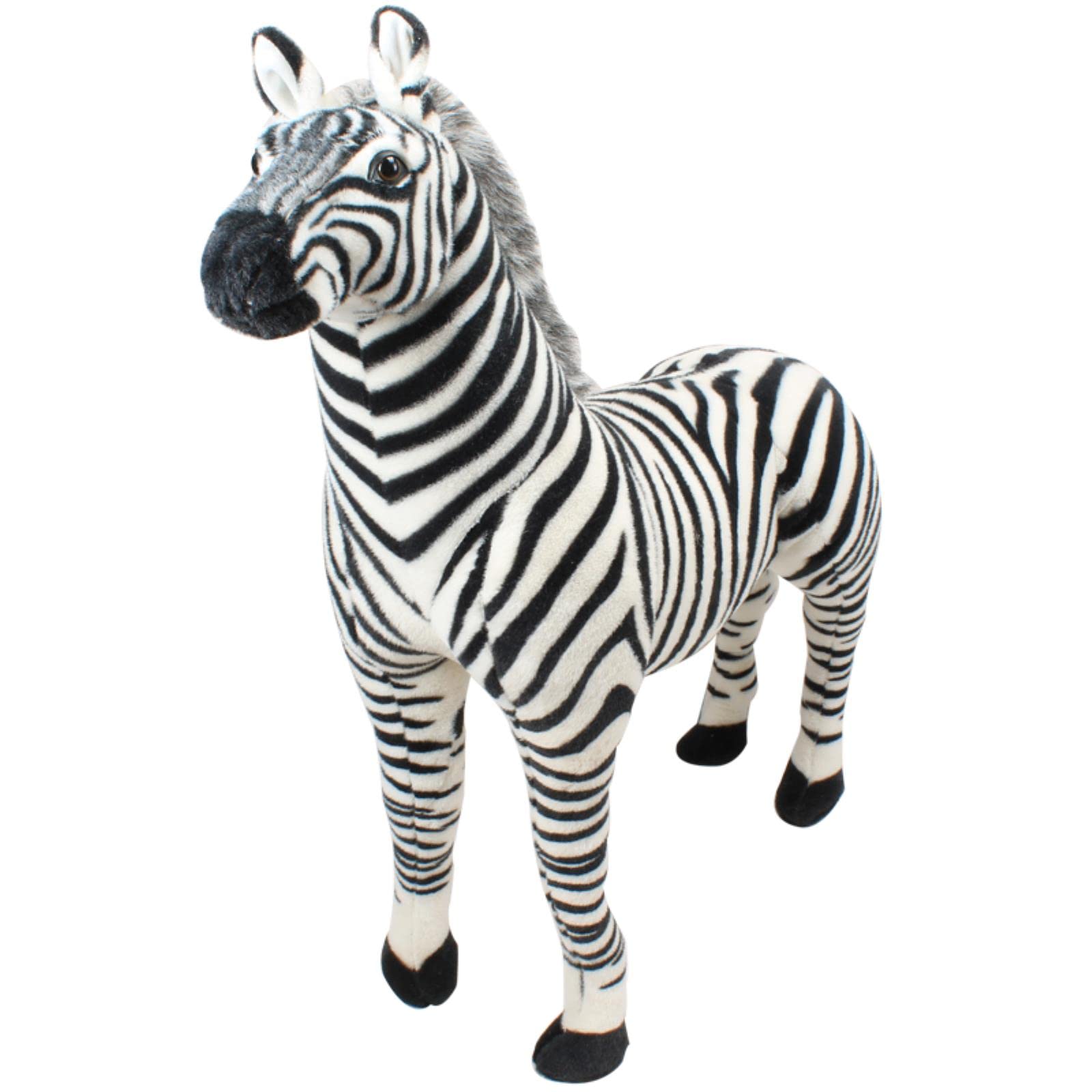 GMMAJ Simulated zebra model plush toy doll large cute animal