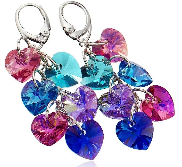 Boucles d'oreilles cœurs argent 925 rose ARANDE idéales pour sublimer vos soirées