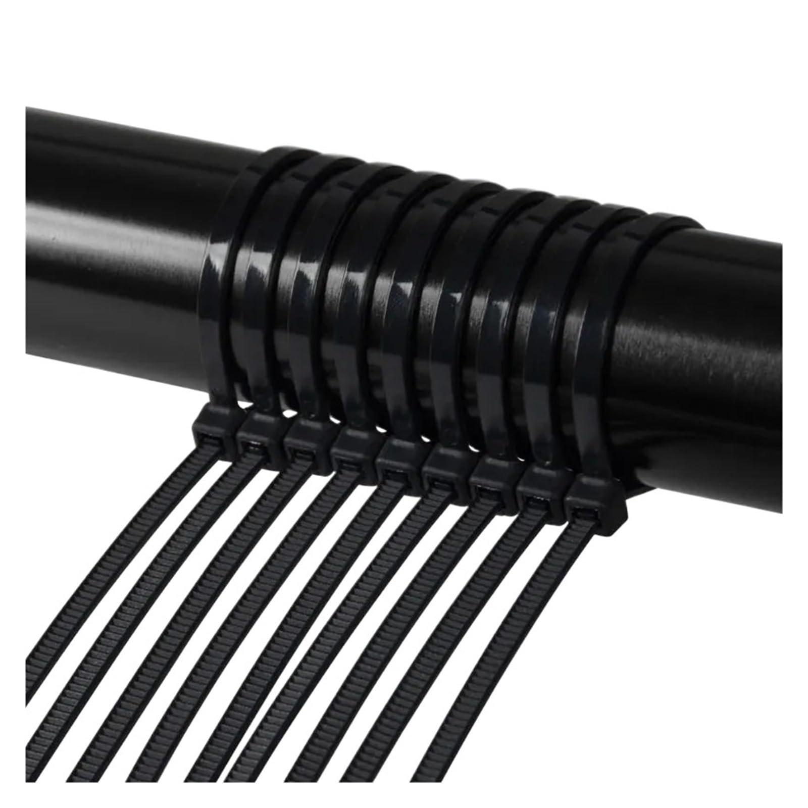 Fascette stringicavo in nylon, larghezza: 2,5/3,5/4,5 mm, autobloccanti in plastica ad alta resistenza, chiusura lampo in filo nero, 250/500/1000 pezzi (4,5 x 200 mm, 500 pezzi)