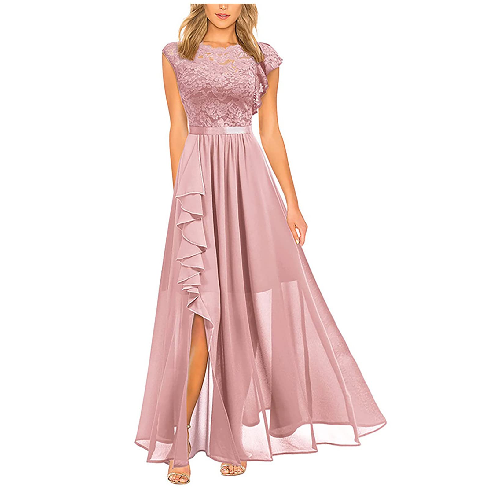 Vestito Donna da Sera con Spalline Abito da Festa Scintillante a Trapezio Altalena Abito da Donna Vintage con Paillettes Anni '20 con Frange Sexy Maniche Scollo A V per Matrimoni Feste Cocktail