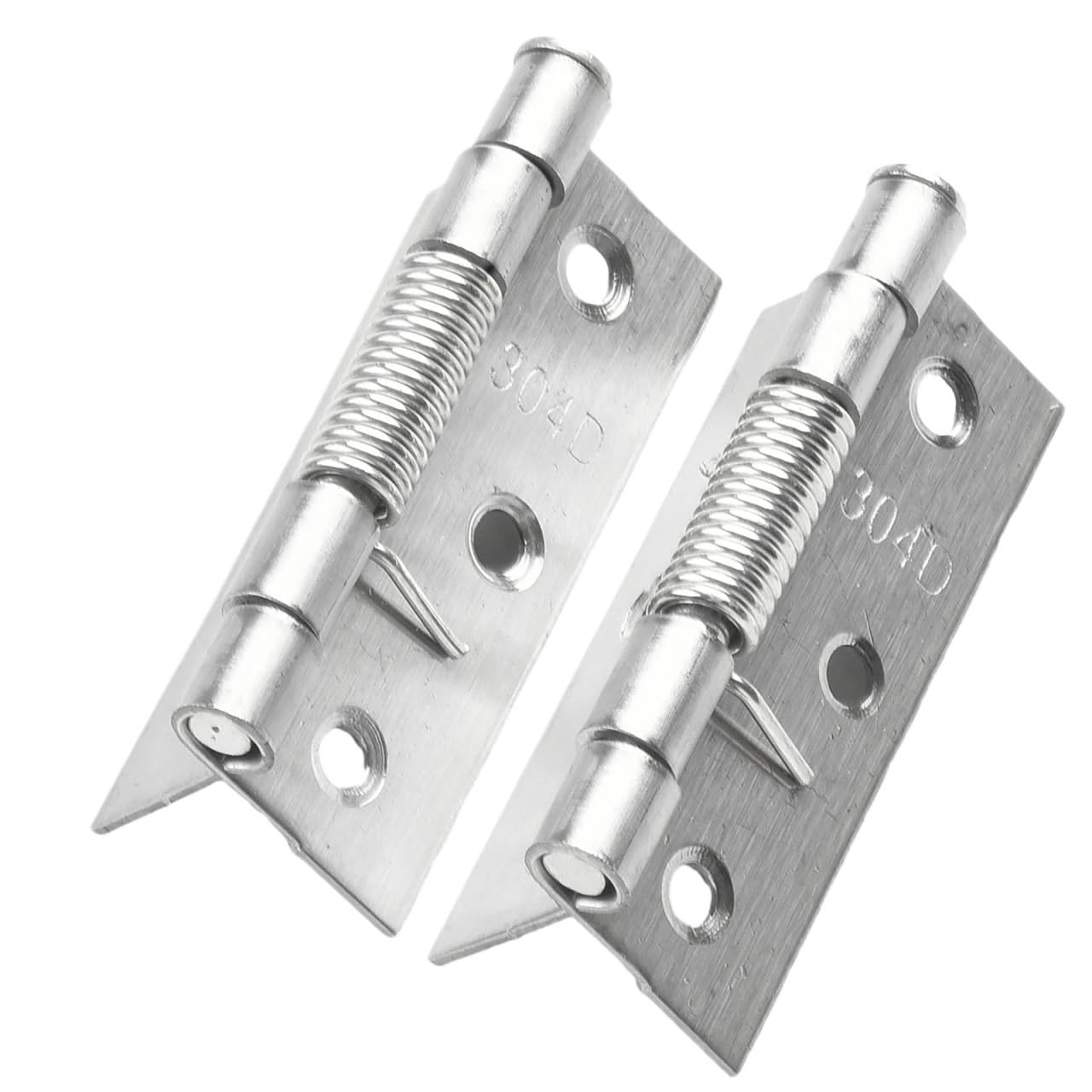 Lsnnmu One Color 10Pcs Self Closing Spring Door Hinge Stainless Steel For Cabinets Closer Automatic Rebound For Door(2Inch)