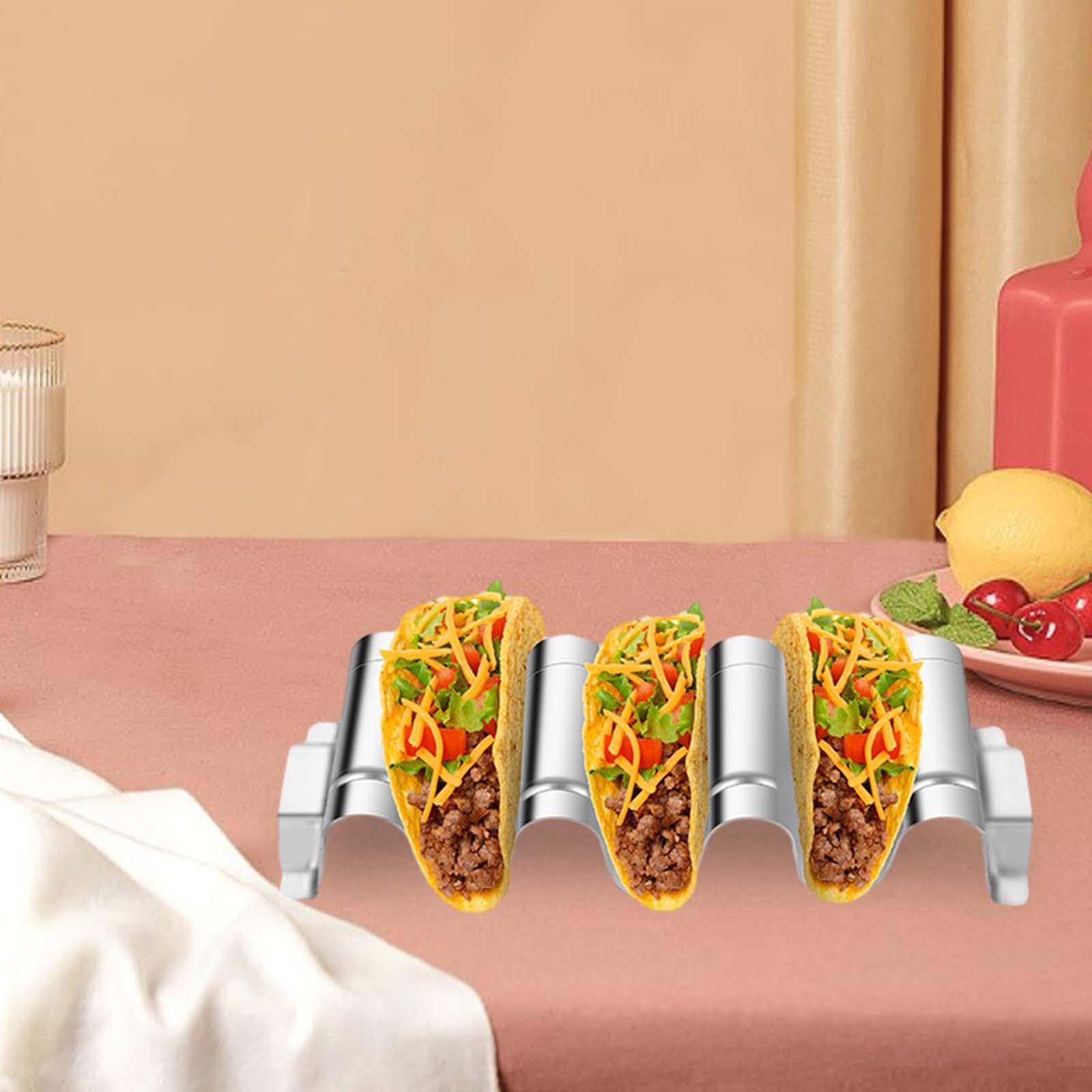 12 Supports à Tacos Plastique Rigides - Pour Tortillas Fines Et épaisses - Présentoir Fête Mexicaine - 5