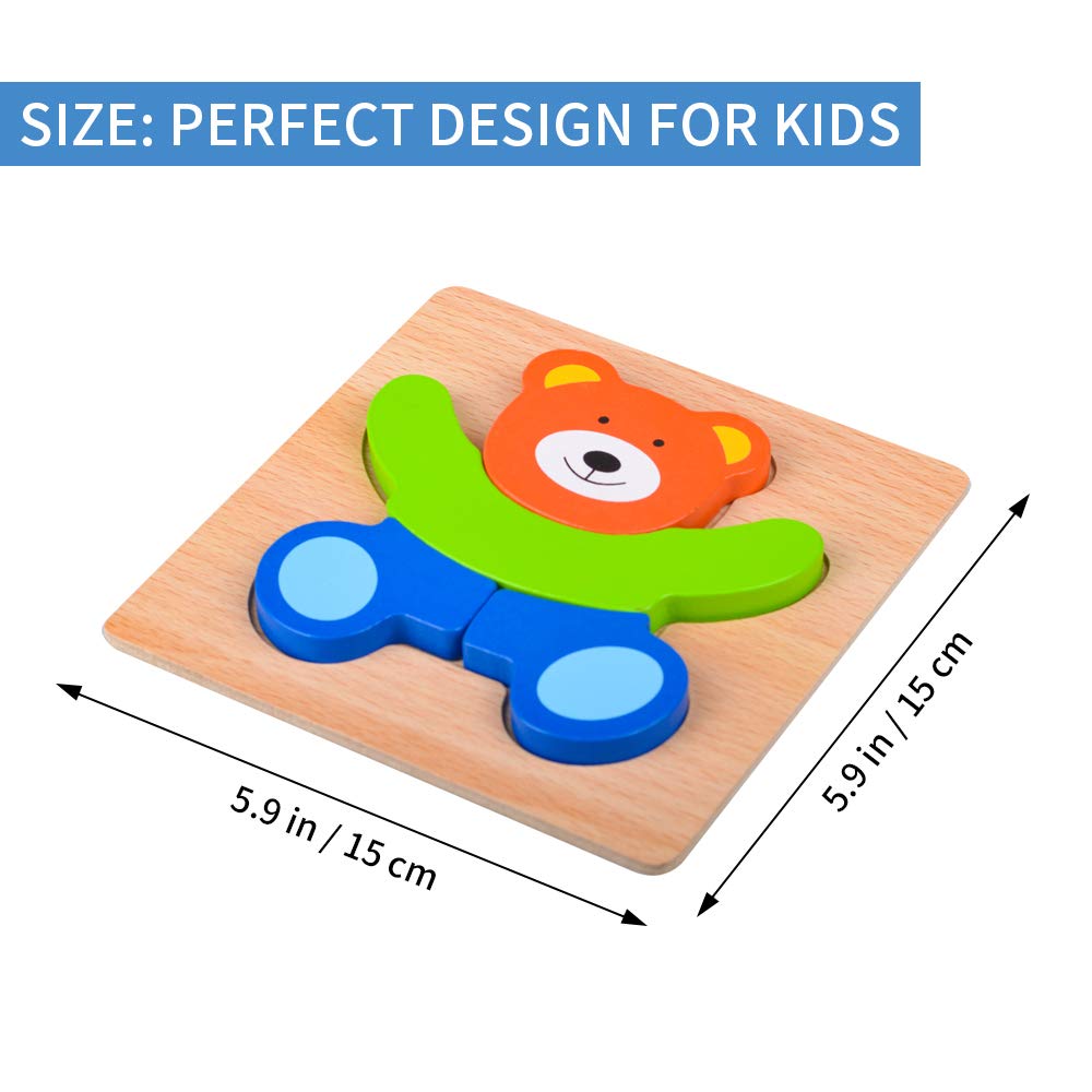 Yita Puzzle in Legno Giocattoli per Bambini di 1 2 3 Anni, Giocattolo Montessori per Bambini Piccoli Ragazze età 1-3 Giocattoli educativi per l'apprendimento prescolare per Bambini di 12-36 Mesi