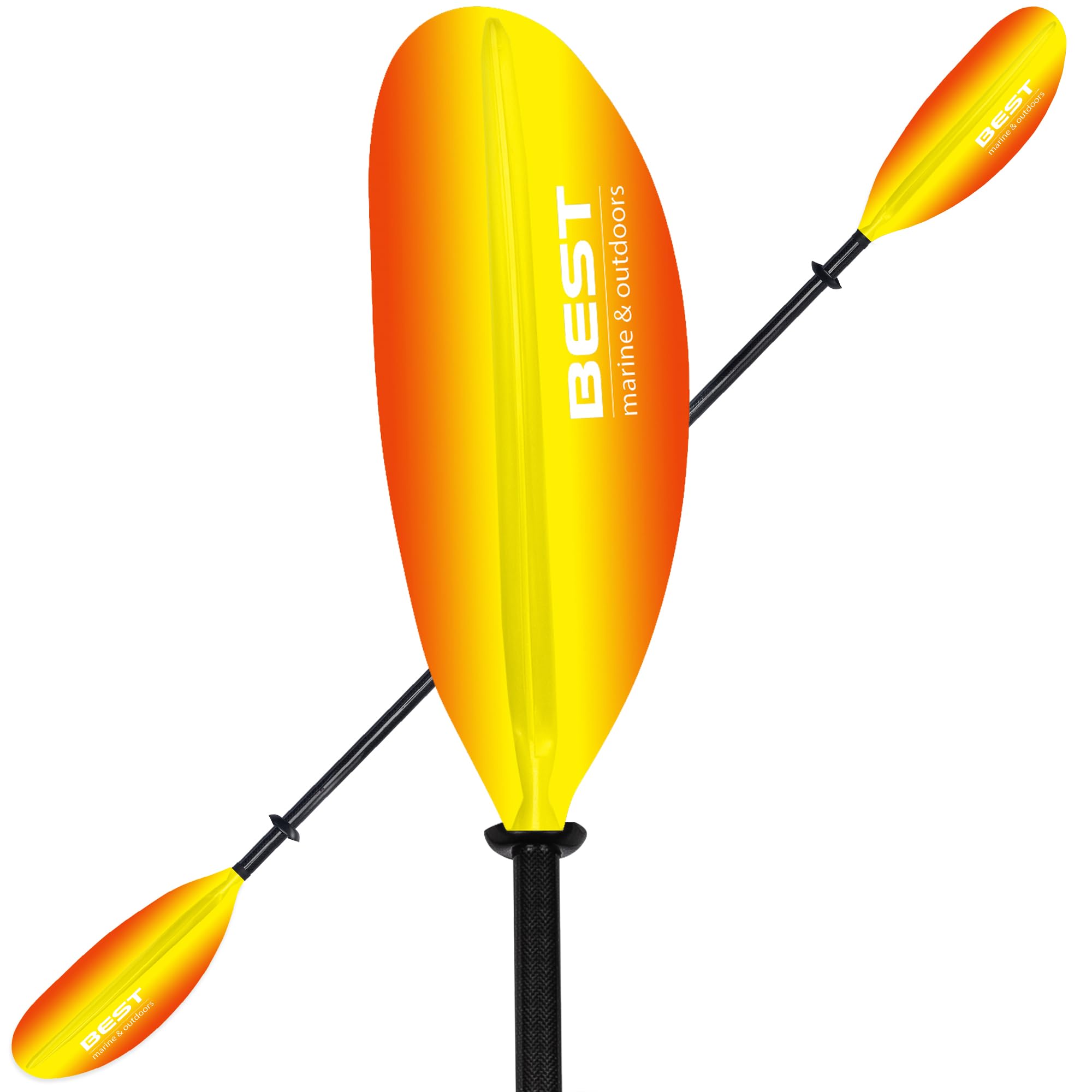 Best Marine and Outdoors Carbon Fibre Kayak Paddle 234cm – Lightweight 33oz, Double Ended Paddle with Feathered Blades – Ideal for Recreational Kayaking