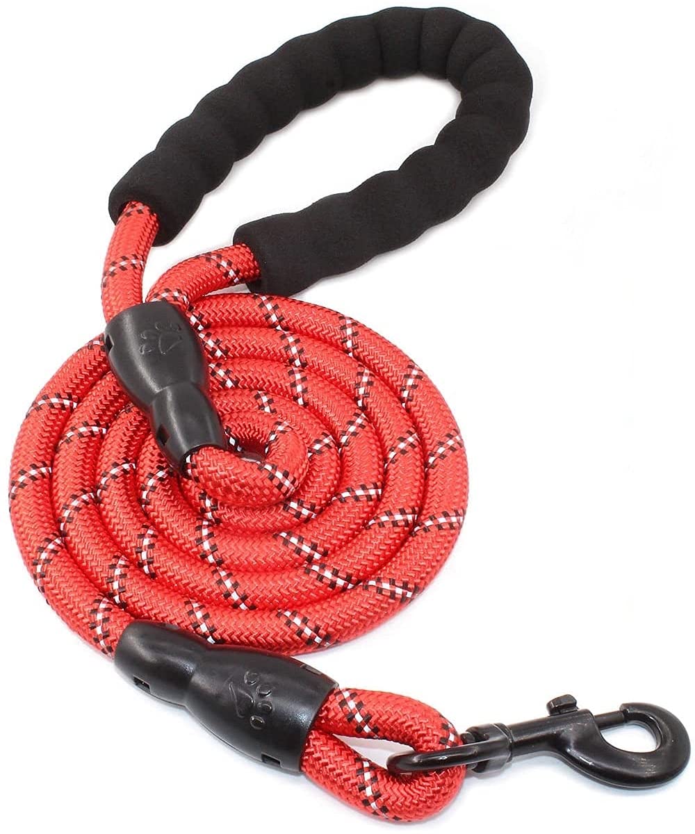 24x7 eMall Braided 5 Ft, Strong Dog Leash with Comfortable Padded Handle and Highly Reflective Threads for Small Medium and Large Dogs. (Red) (B09H35JRB5) Amazon Price History, Amazon Price Tracker