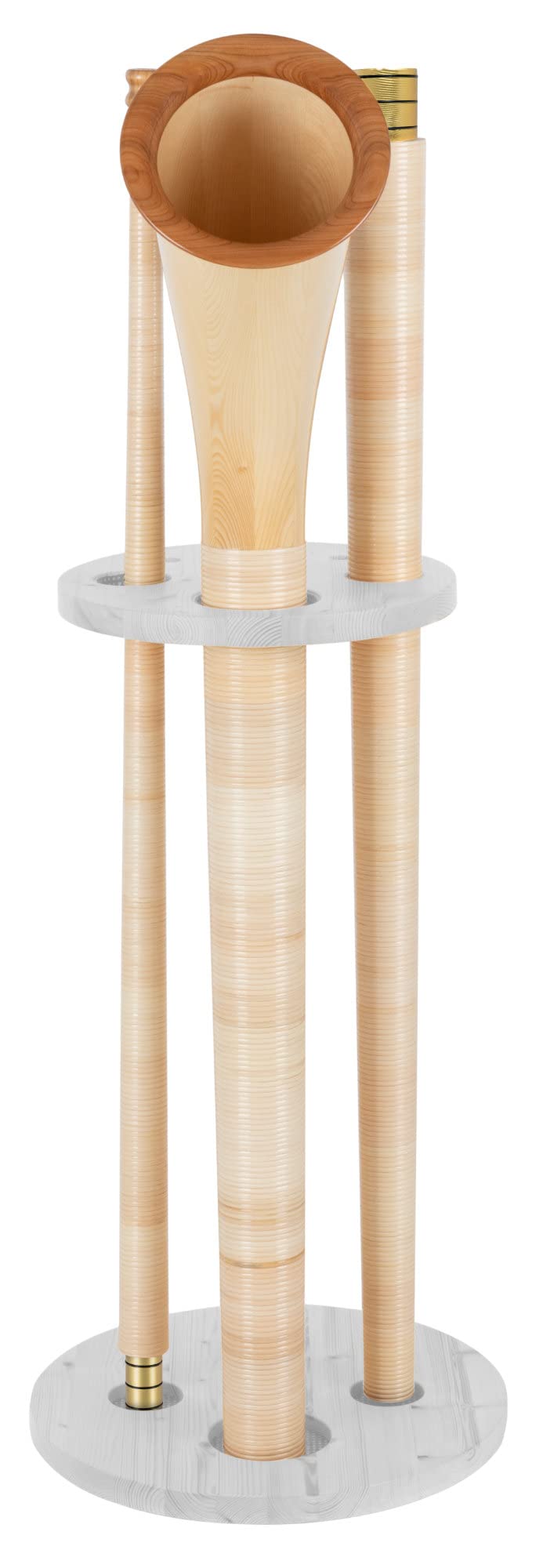 Alphorn Deluxe Fichte F (3-teilig, F-Stimmung, 360 cm, mit Peddigrohr umwickelt, 440 Hz, inkl. 19 mm Mundstück)