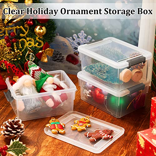 24 Pieces 1.1 Quart Small Clear Plastic Storage Containers Bins With Lid Stackable Small Items Beads Storage Latch Box Crafts Toys Lidded Bins And Secure Latching Buckles For Office Organizing #TOP3