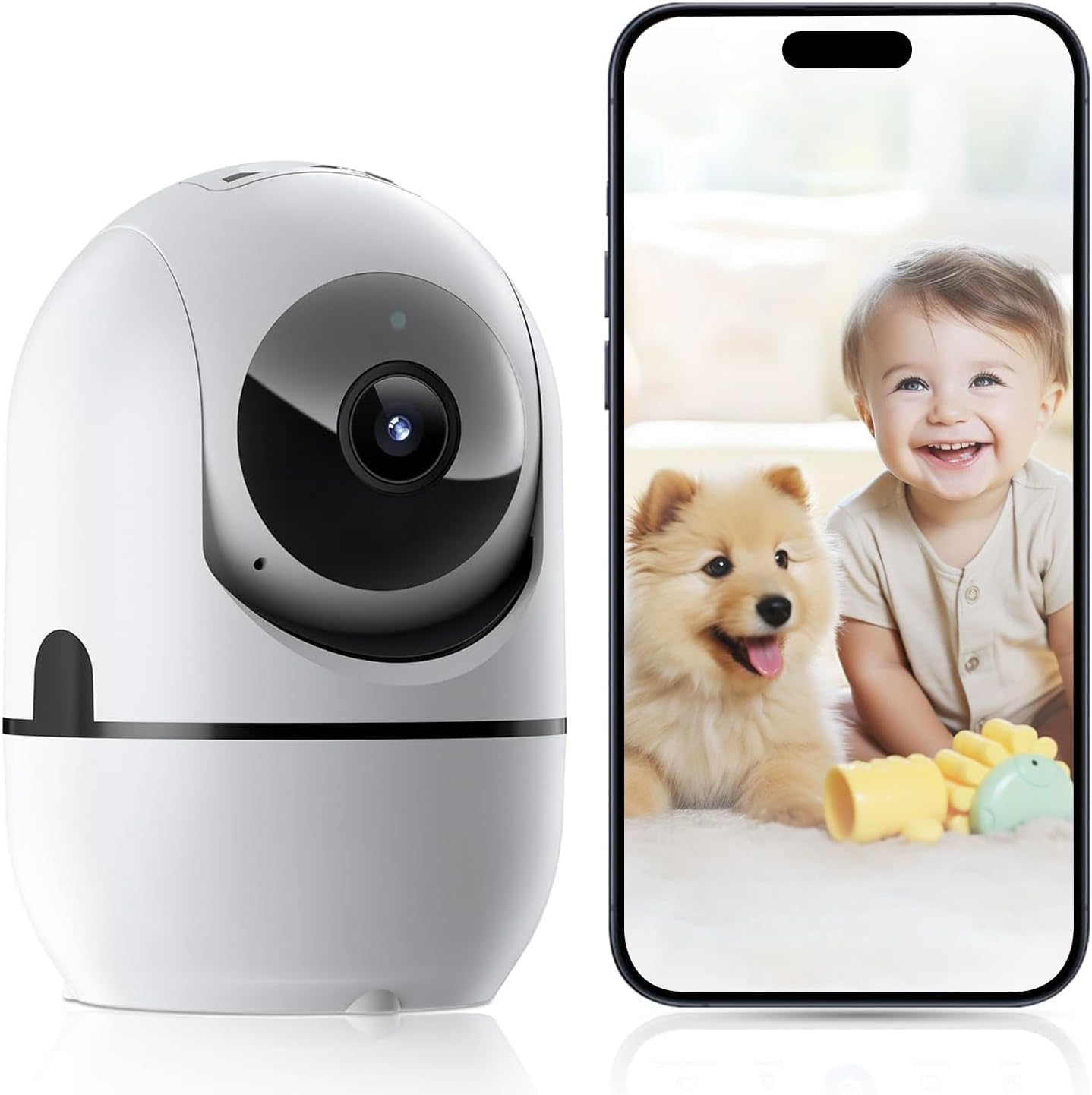 GBIUT Wifi Indoor Camera, 5G&2.4G Wireless Indoor Security Cameras for Home Security, 2K Security Camera Baby Monitor/Pet Camera with Phone App, Motion Sensor & Night Vision, TF/Cloud Storage