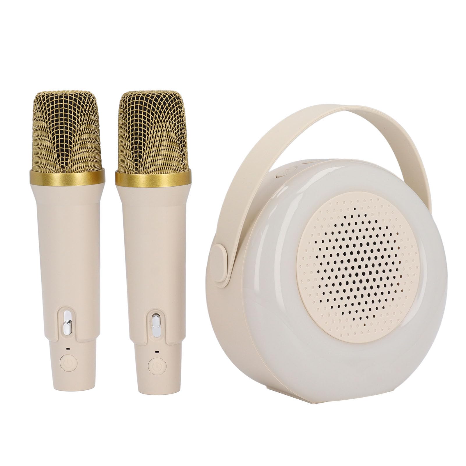 Mini máquina de karaoke Wireless Bluetooth altavoz portátil Micrófono Conjunto de micrófono con efectos de sonido versátiles para niños Fiestas Interiores Entretenimiento al aire