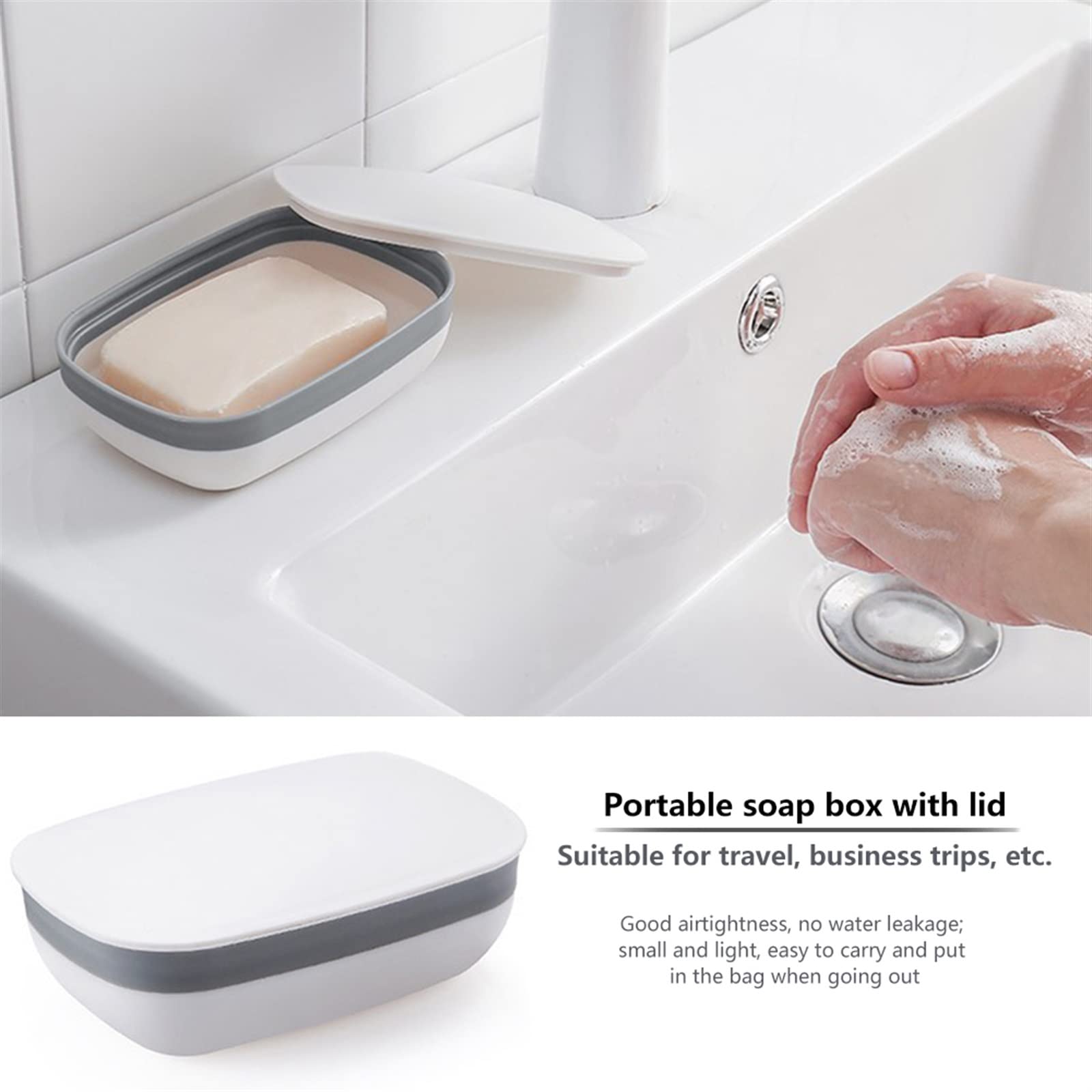 Caja de jabón portátil Impermeable sellada para jabonera de Viaje