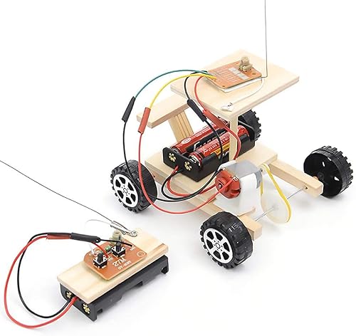 Tnfeeon - Juego de montaje de coche para bricolaje eléctrico control remoto de vehículo a control remoto juego de desarrollo intelectual electrónico