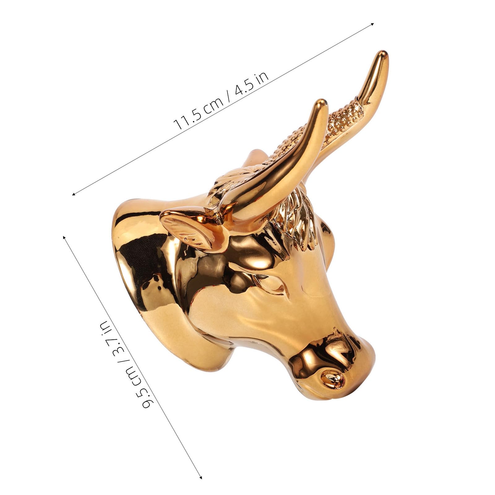 ifundom 3 . Goldener Eisen Gitarrenaufhänger in Ochsenkopf Form