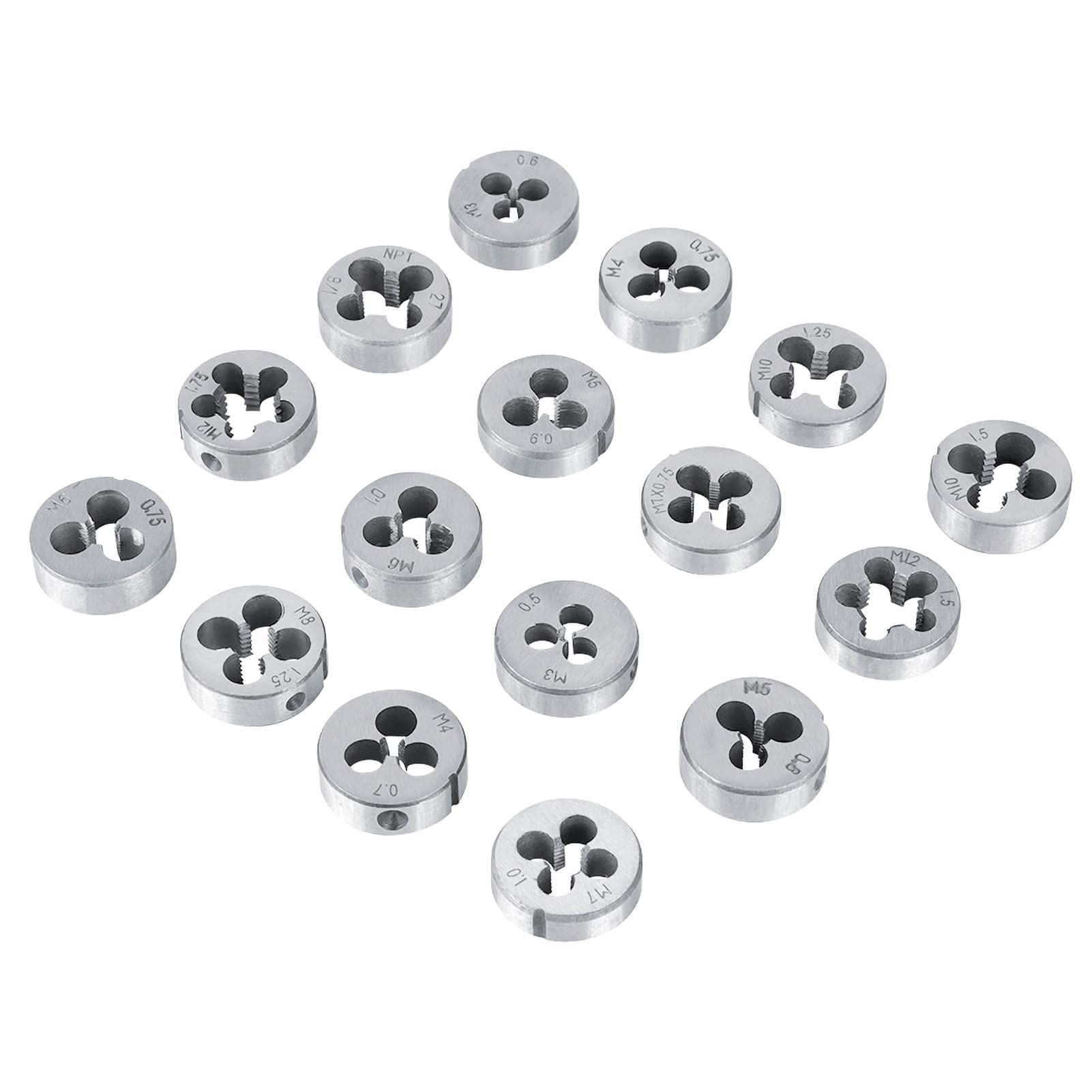 Set Maschi e Filiere 40 Pezzi M3-M12 in Acciaio con Custodia Portatile per Filettatura Maschi e Filiere Set
