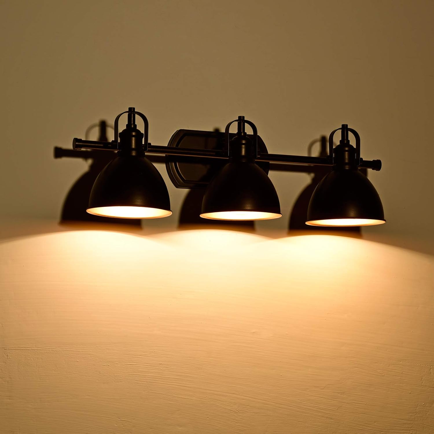 3 Bulb Vanity Light Fixture Vintage, Oil Rubbed Bronze Modern Bathroom Lighting Over Mirror, Rustic Metal Wall Sconce for Bathroom, Bedroom