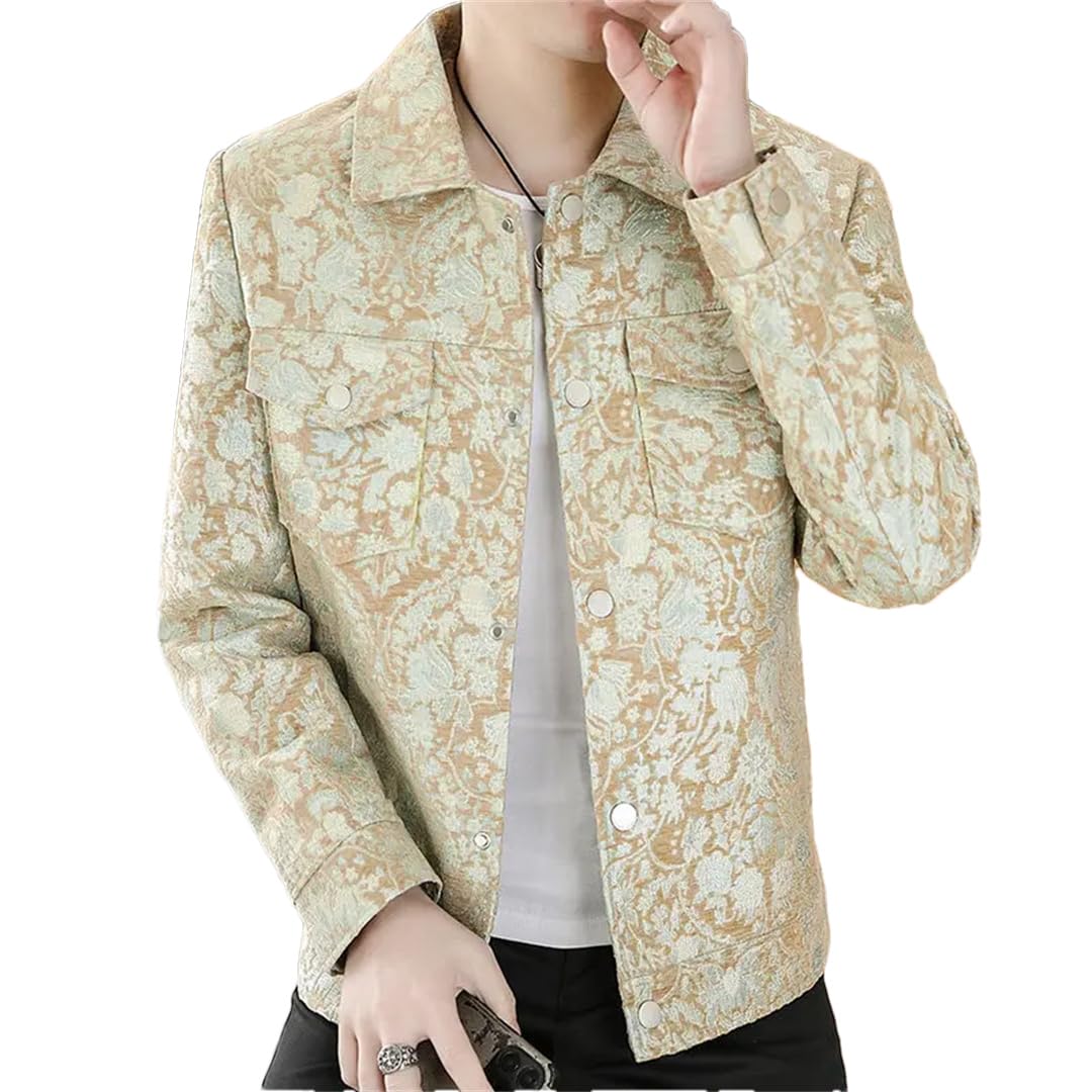 Męska wiosenna kurtka z nadrukiem w stylu vintage slim fit kurtki biznesowe wszechstronne towarzyskie codzienne płaszcze