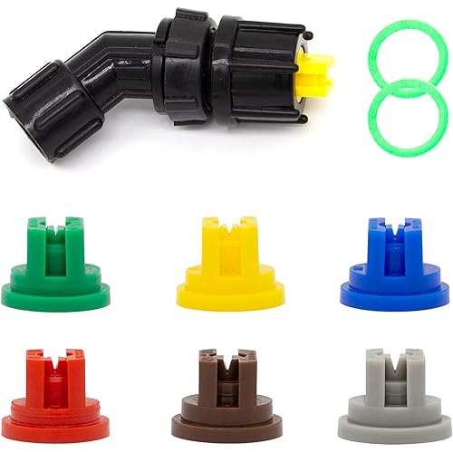 110° Fan Shaped Nozzle, 110 Degree Flat Fan Spray Tip 0.15-0.6mm Pore, Spray Nozzle Tip Set Suitable for Knapsack Sprayer, Garden Spray, Greenhouse Spray Equipment, etc., Used for Weeding