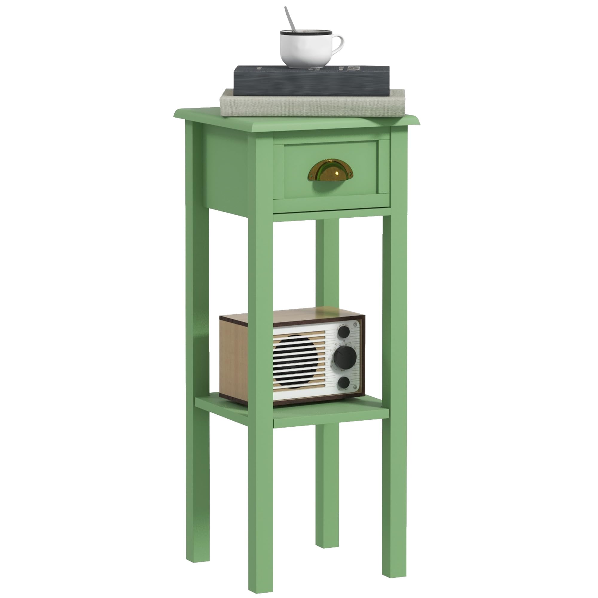 HOMCOM Narrow End Table with Drawer