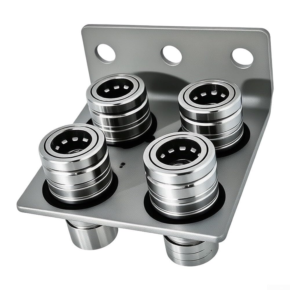 4Er Set Hydraulik-Schnellkupplung ISO 5675 1/2 Zoll | Für Landwirt Traktor Push-Pull Verzinkt Druckfest Bis 3600 PSI Leckagefrei Robust Für Mähdrescher Spritzgeräte Einfache