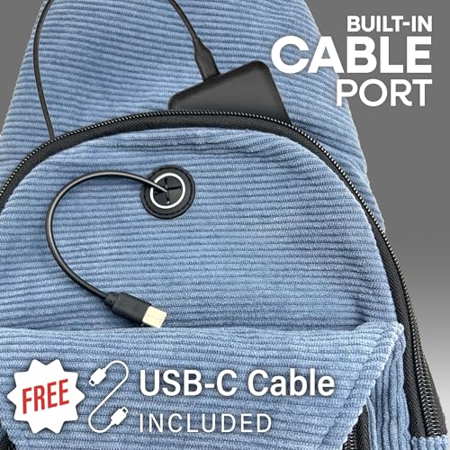 Sonoma Antitheft Daypack Crossbody Sling Backpack, USB Charging, Lightweight Day Pack for Travel, Hiking, Everyday, Regular Black Paisley4