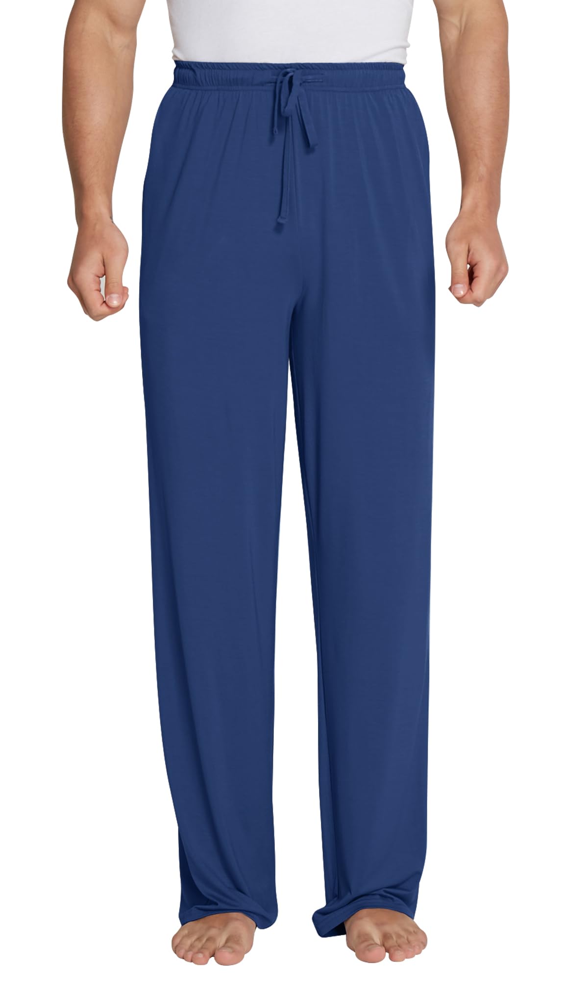 WiWi Men's Pajama Pants Soft Viscose Bamboo 1 or 2 Pack Sleep Lounge Bottoms Comfy Pj Loungewear with Pockets S-4X