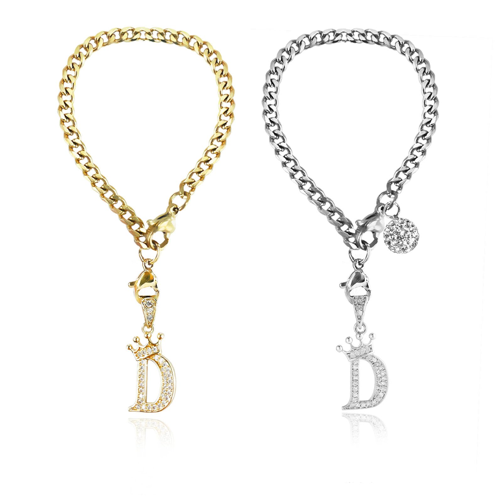 Cup Charms for Stanley Handle- Crown Letter Charms Accessories for Stanley Handle 40 Oz Tumblers Gold Initial Keychain Water Bottle Cup with Diamond Glitter Jewelry Personalized Decorations