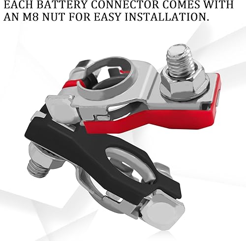 Miniatura 6 de Msyuusr Terminales de batería de automóvil para Nissan, terminales de batería positivos y negativos, terminales y extremos de batería de repuesto