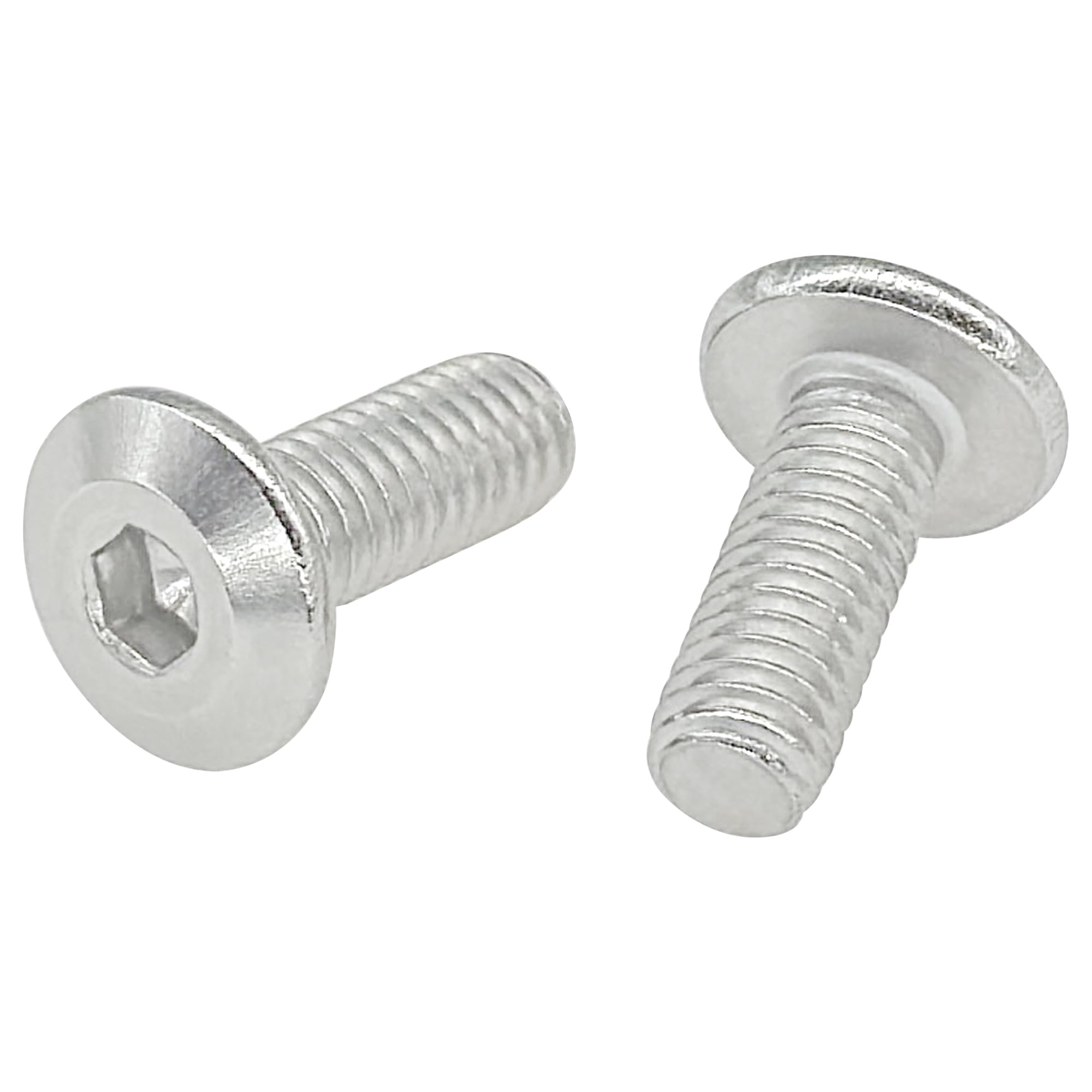 30 PCS Flat Head Hex Socket Bolts - 304 Stainless Steel Furniture Connector Screws (M6 × 16mm)