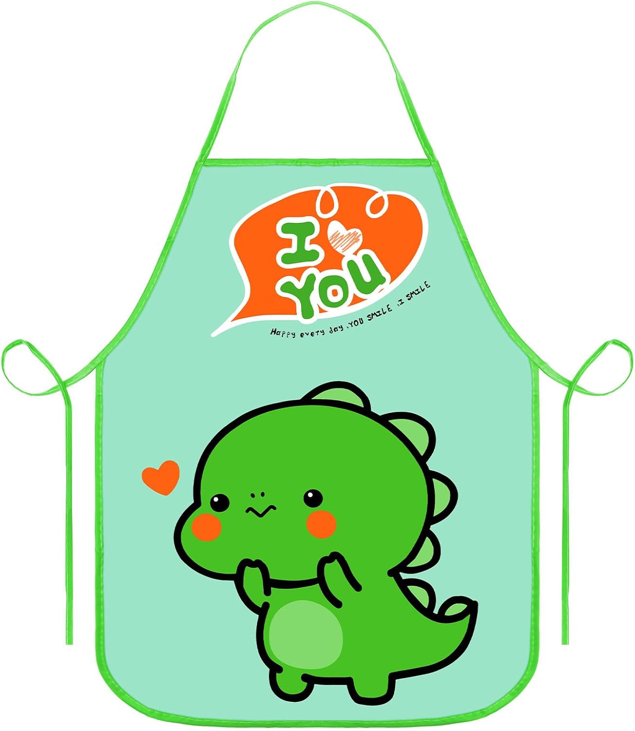 Kids Apron for Boys Girls, Kids Dinosaur Apron, Reusable Toddler Smock for Art Painting Cooking Baking