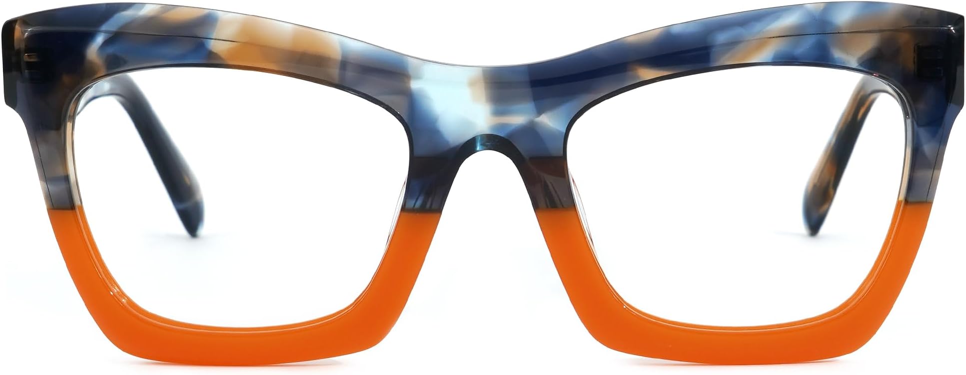 Zeelool Stylish Vintage Oversized Square Glasses for Women with Non-prescription Clear Lens Benitez ZWA035804