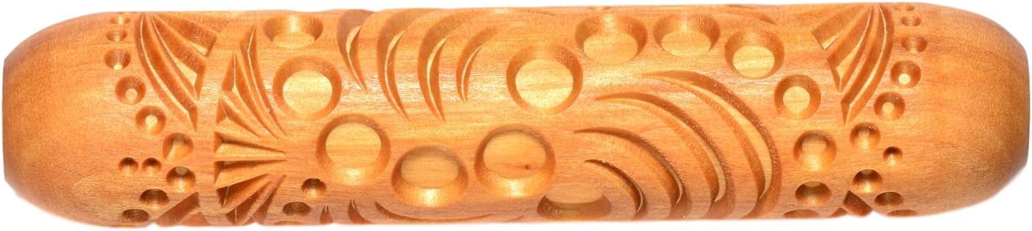 MKM Pottery Tools Wood Big Hand Rollers for Clay (BHR-16 Origami)