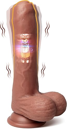 Consolador de silicona realista de 8 pulgadas, vibrador de punto G, prepucio móvil, consolador anal para adultos, juguetes sexuales para mujeres, 10