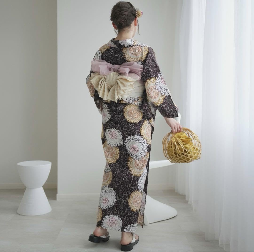 ✅新品【紫鳶に敷き詰めた花】 utatane ウタタネ 浴衣単品 Amazon.co.jp: utatane 高級変わり織 浴衣3点セット 紫鳶に敷き詰めた