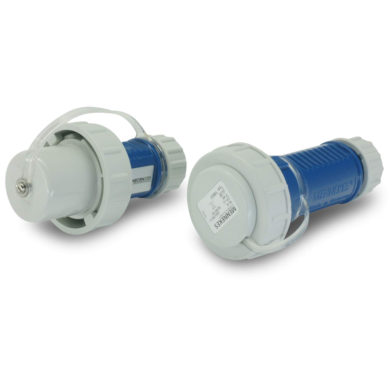 Fiche et embrayage SK 230 V/16 A IP68 étanche à la pression Bleu/gris