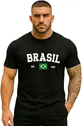 Camiseta Brasil Masculina 100% Algodão Premium Brasil Copa Do Mundo