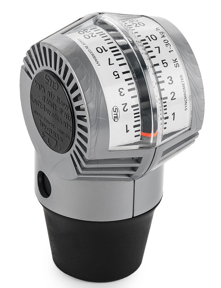 Sincronizzatore per carburatore con ago per diametro da 40 a 45mm e depressione da 1 a 30 Kg/h