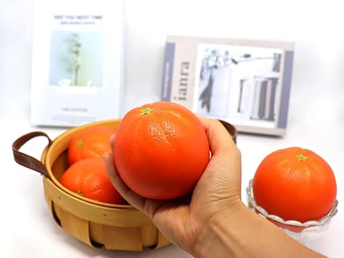 Miniatura 2 de 6 piezas de fruta artificial naranja falsa naranja artificial para el hogar, tienda, oficina, hotel, supermercado, accesorios o decoración