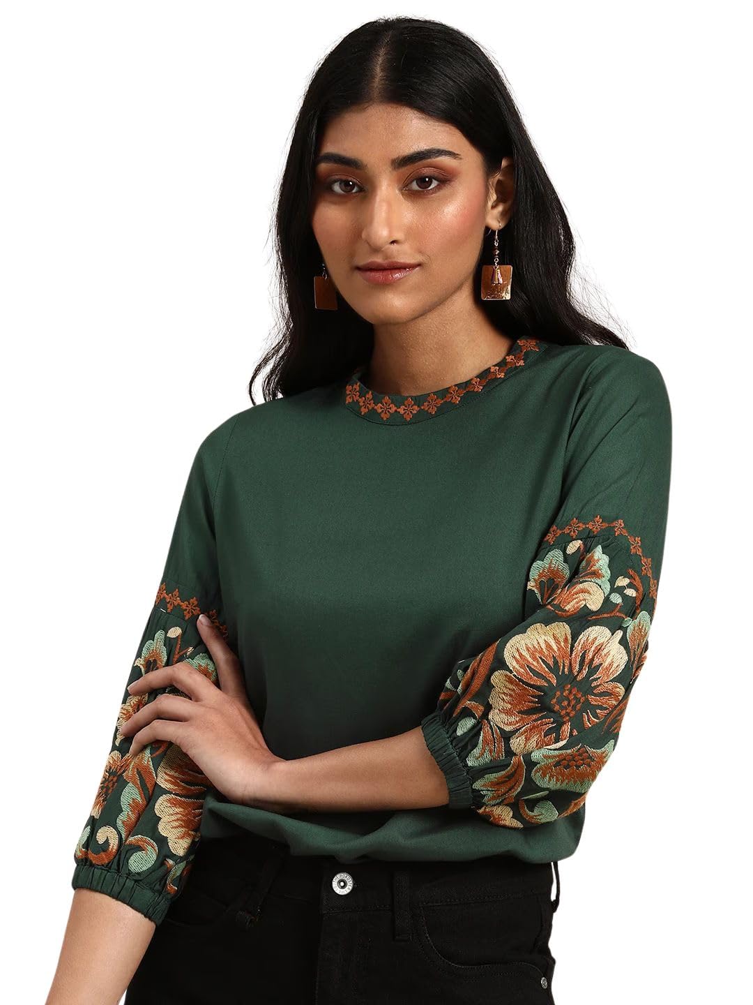 rytrasWomen's Rayon Floral Regular Fit Top