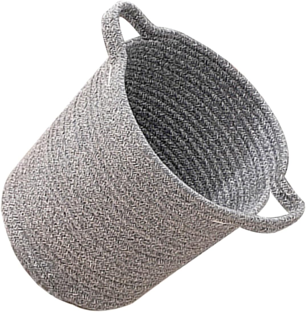 Portable Cotton Rope Laundry Basket with Handles Large Storage Hamper for Clothes Bedroom Bathroom Nursery and Laundry Use and Spacious