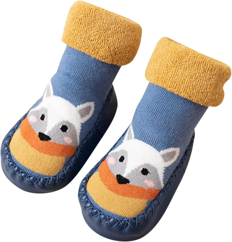 mikoniko Non Skid Sock Shoes for Baby Boy Girls Soft Cotton Booties Old Toddler Breathable Indoor Outdoor Walking Slipper for Active Kids | All Season Wear | 3 Month to 24 Month - Multi Color-picture-33